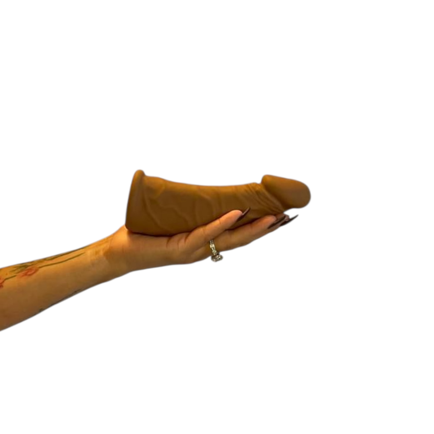 Performance Maxx 7 Inch Vibrating Penis Extension - Brown