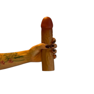 Curve Toys Jock Enhancers 8 Inch Realistic Silicone Penis Extension Sleeve - Tan