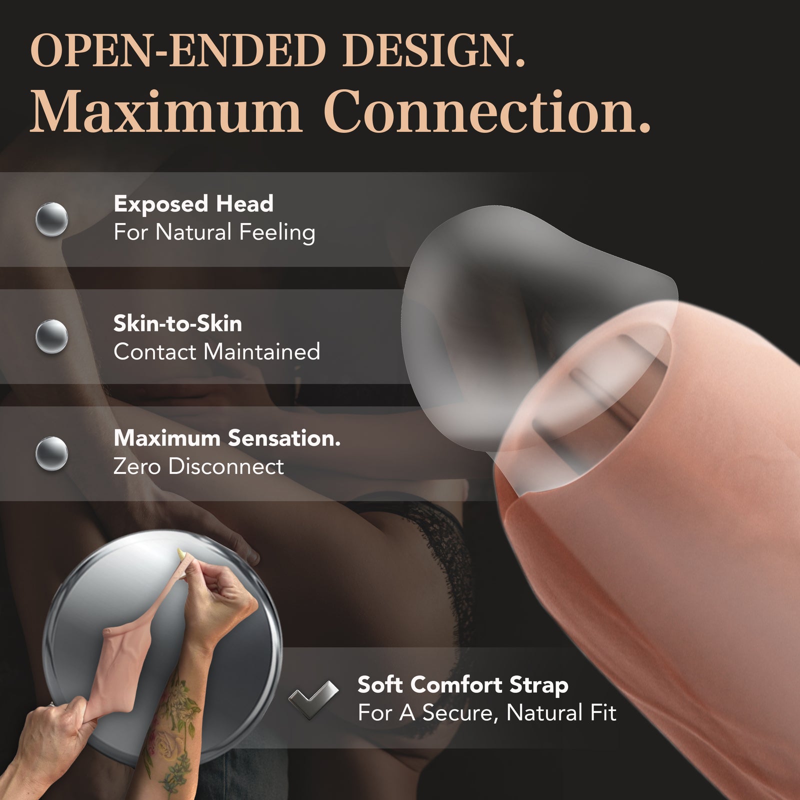 Pleasure Sleeves Core L – Girthy (50%) Open-Ended Penis Sleeve