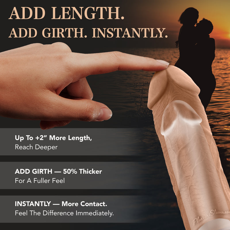 Pleasure Sleeves Core M - Penis Sleeve - 6.5" x 2" Realistic Extender