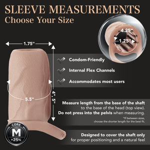 Pleasure Sleeves Core M – Slim (25%) Open-Ended Penis Sleeve