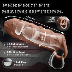 Pleasure Sleeves Star Studded Extender - 6.5" x 6.5" Penis Sleeve