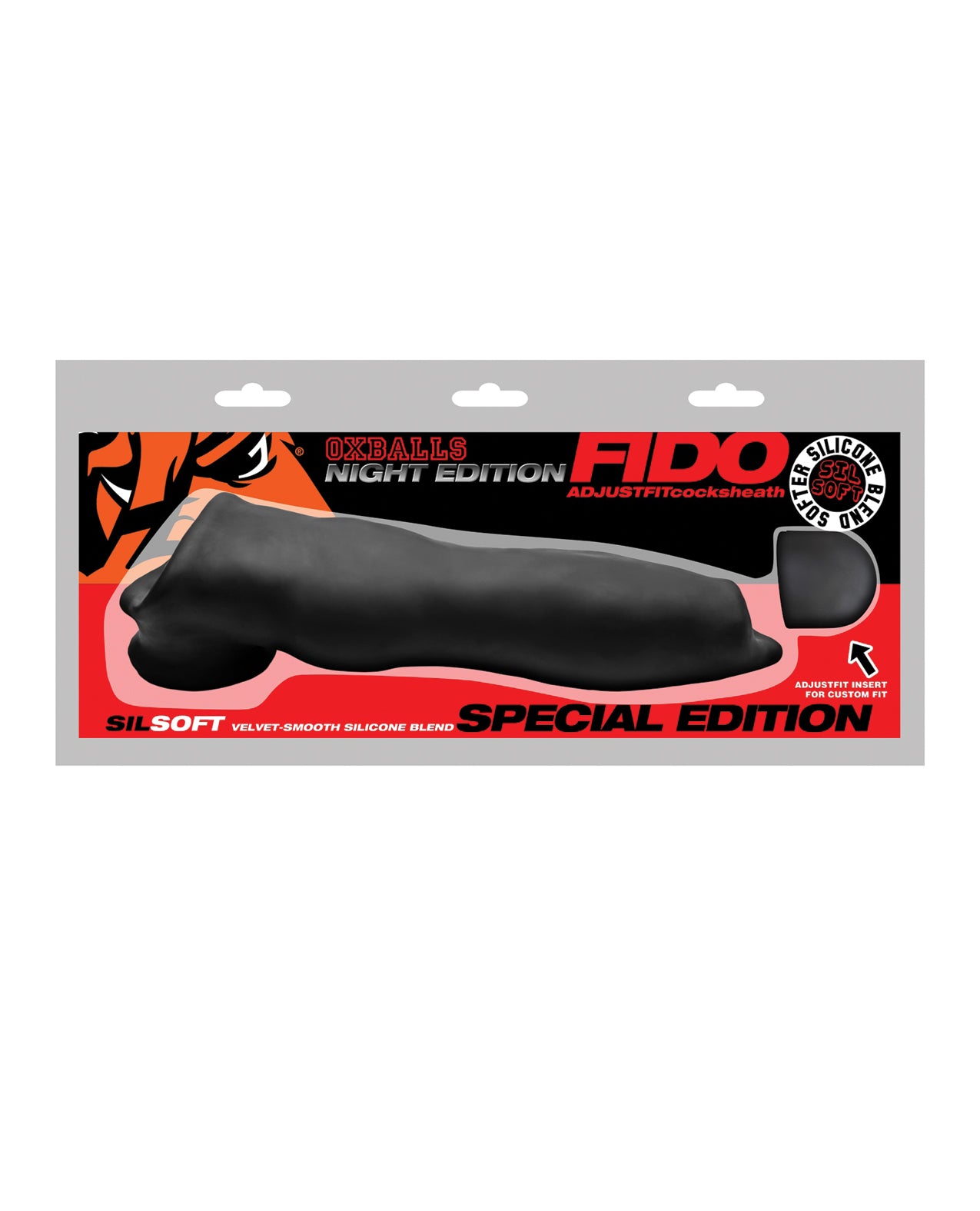 Oxballs Fido Velvet-Smooth Beast 9 Inch Cocksheath - Special Edition Night