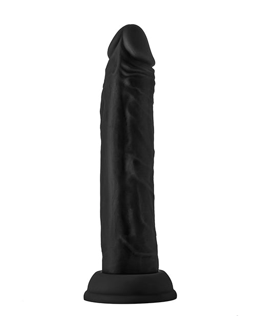 SHAFT Black Realistic 7.5 Inch Silicone Dildo with Suction Cup