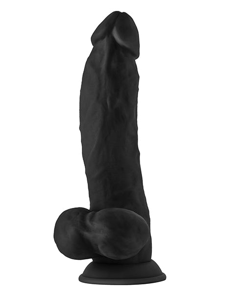 SHAFT FLEXSKIN BBC 9.5 Inch Side Curve Silicone Dildo with Balls Dual Density