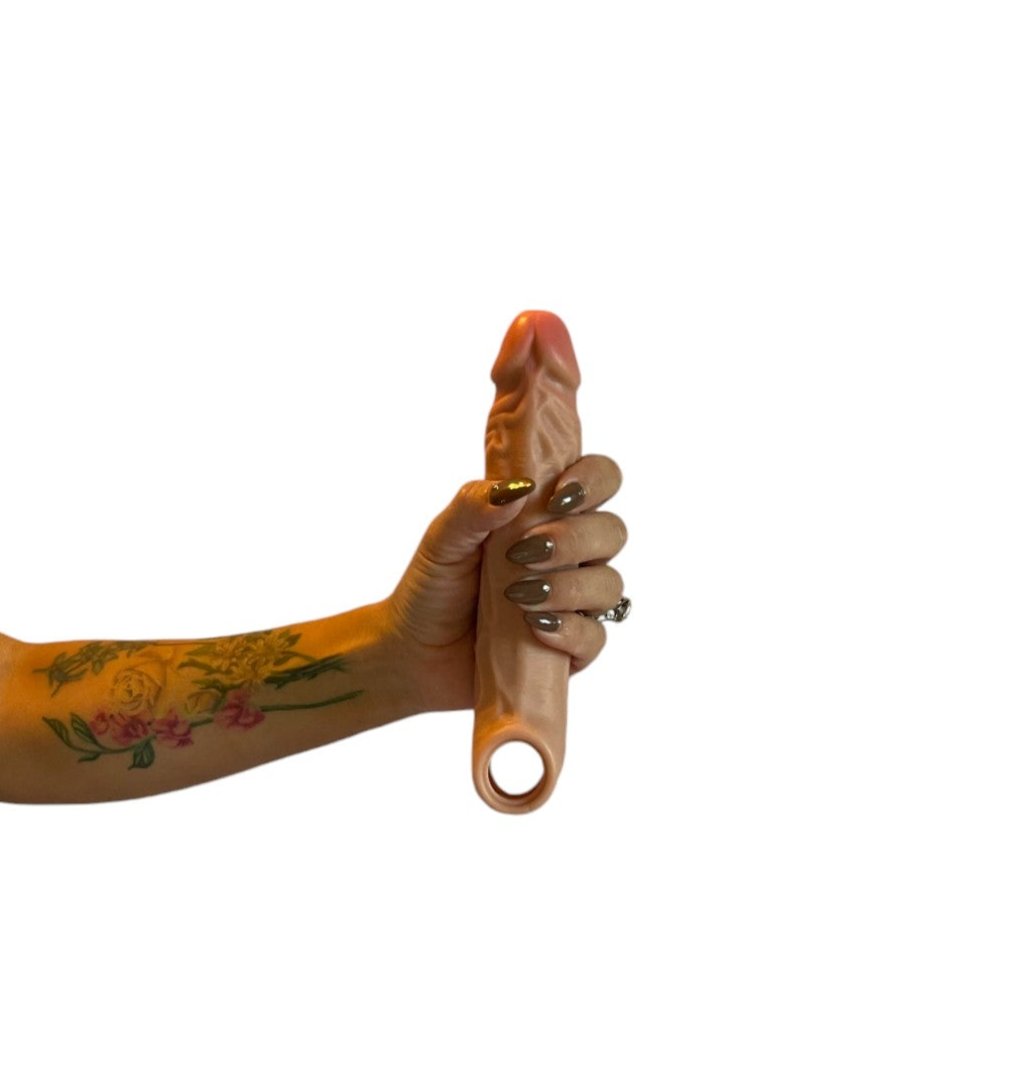 Shaft Flexskin Liquid Silicone 8 Inch Vibrating Penis Sleeve
