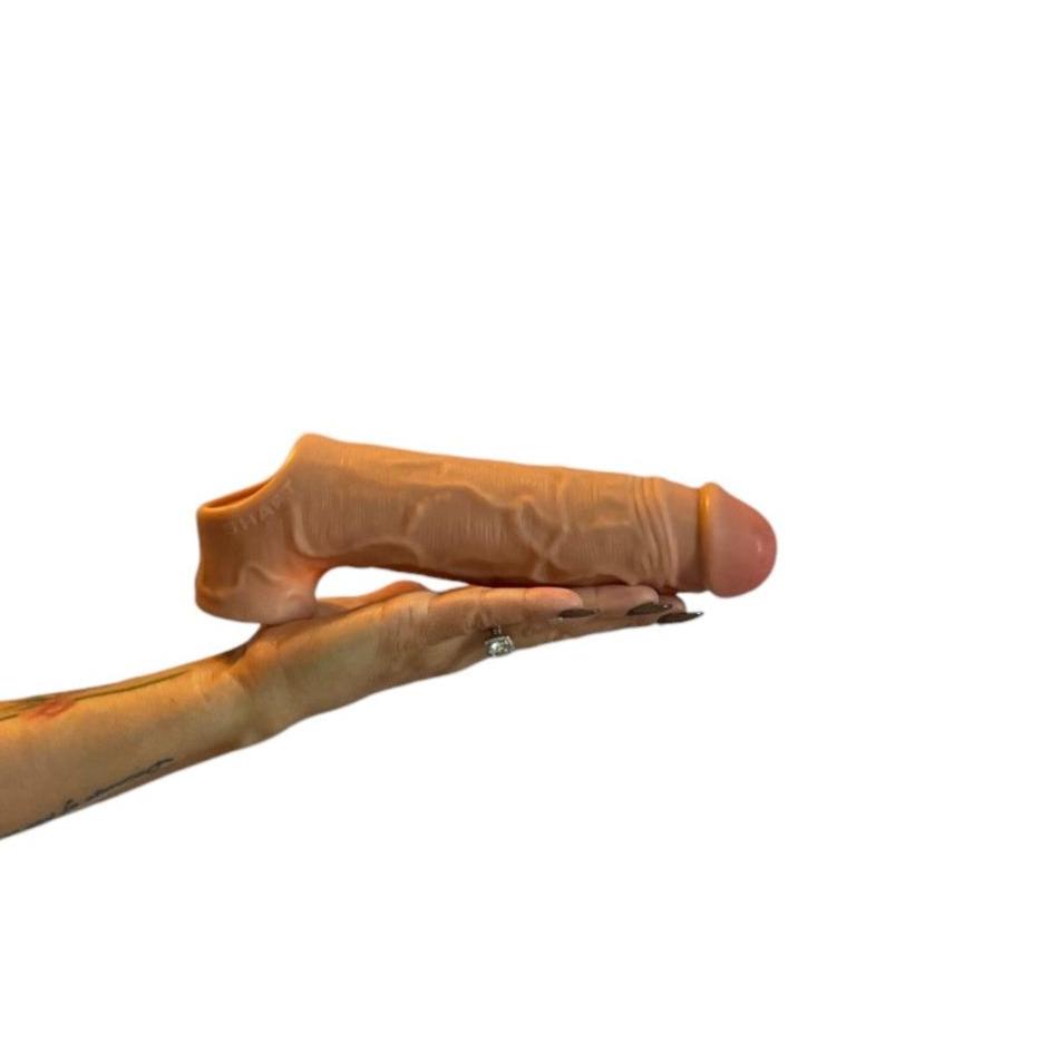 Shaft Model F Flexskin Liquid Silicone 9 Inch Penis Sleeve Nude