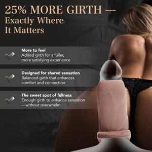 Pleasure Sleeves Slim - Open-Ended Penis Sleeves - 25% Girth Increase - 4 Inch (Medium)