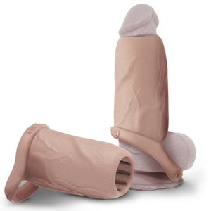 Pleasure Sleeves Slim - Open-Ended Penis Sleeves - 25% Girth Increase - 4 Inch (Medium)