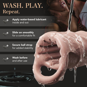 Pleasure Sleeves Slim - Open-Ended Penis Sleeves - 25% Girth Increase - 4 Inch (Medium)