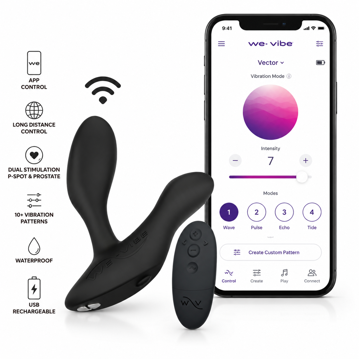 We-Vibe Vector App Controlled P-Spot Vibrating Massager