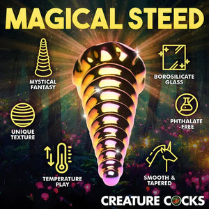 Creature Cocks Twilight Rainbow Glass Dildo