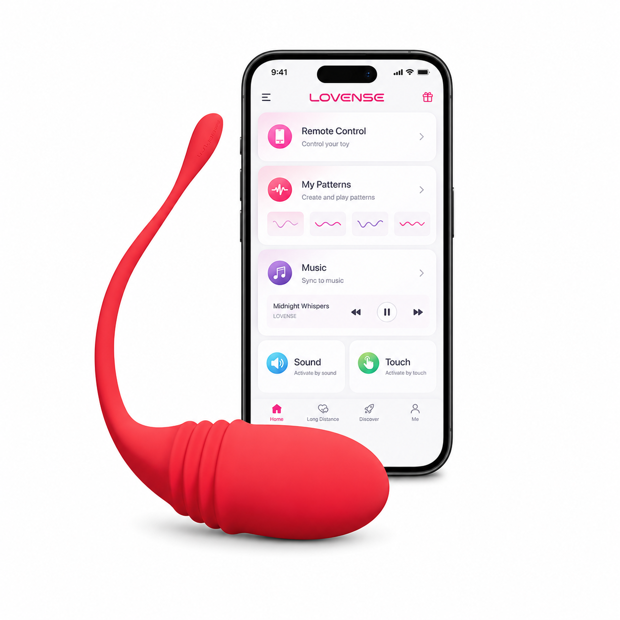 Lovense Vulse Vibrating & Thrusting Egg - Red
