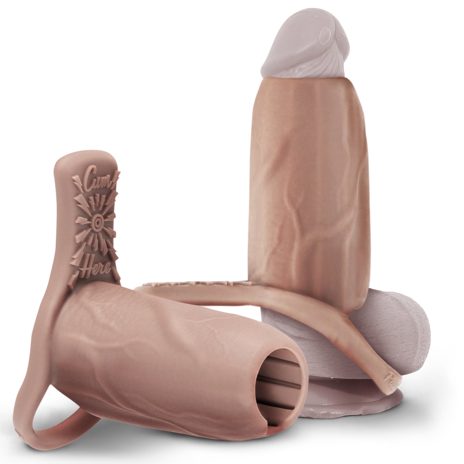 Pleasure Sleeves Core M – Girthy (50%) Open-Ended Penis Sleeve with ⚡️Cum Here⚡️ Grind Pad
