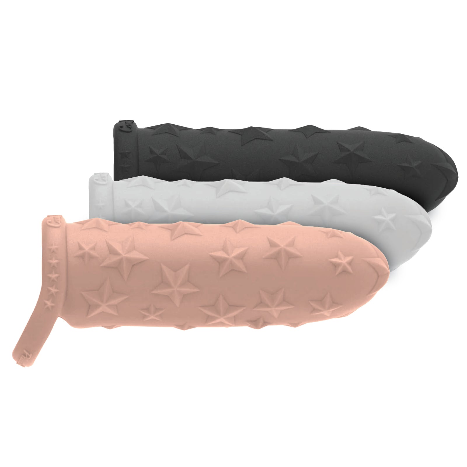 Star Studded Extender™ Core M - 6.5 Inch Closed Ended Penis Sleeve - Platinum Silicone