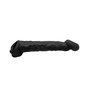 Oxballs Muscle Ripped Inner Ribbed Velvet-Smooth 9 Inch Cocksheath - Special Edition Black