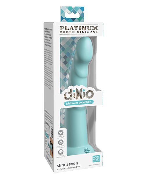 Dillio Platinum 7 Inch Slim Seven Silicone Dildo - Strap On Compatible