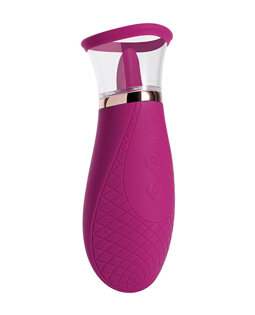 Scioness Suction Pussy Pump with Licking Clitoral Stimulator - Pink