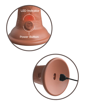 King Cock Elite 8 Inch Dual Density Vibrating Silicone Cock