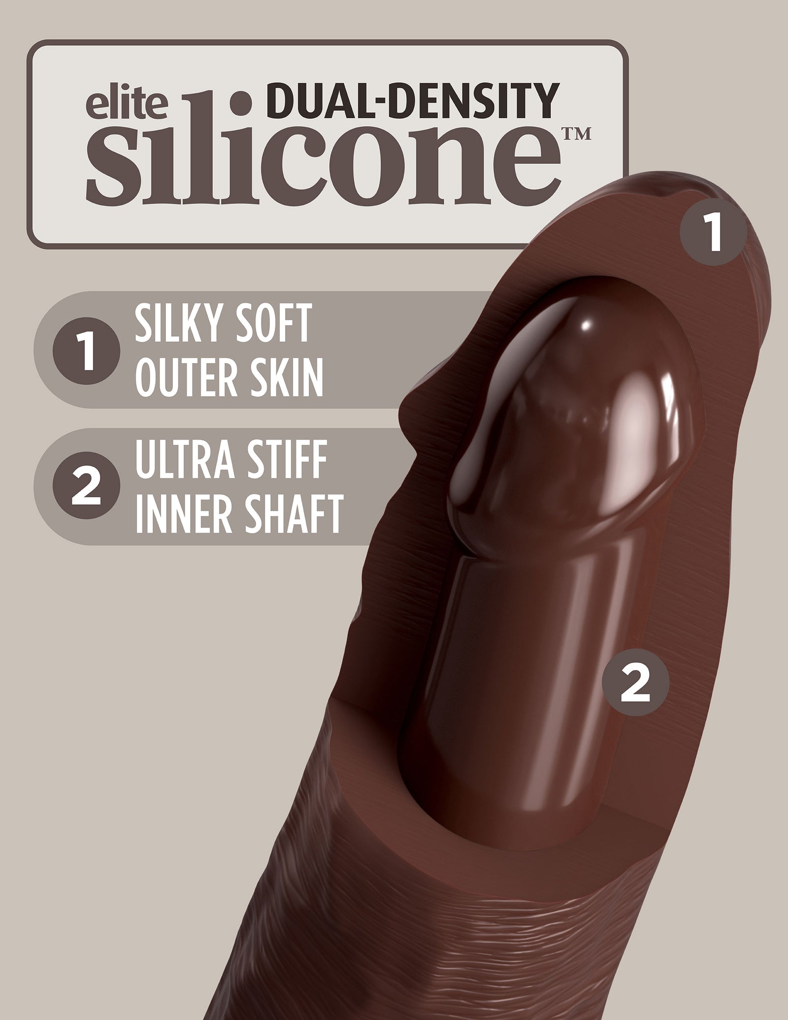 King Cock Elite 7 Inch Silicone Dual Density Cock