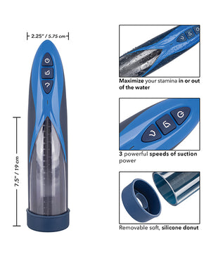 Optimum Series Automatic Rechargeable Waterproof Enhancement Pump - Blue