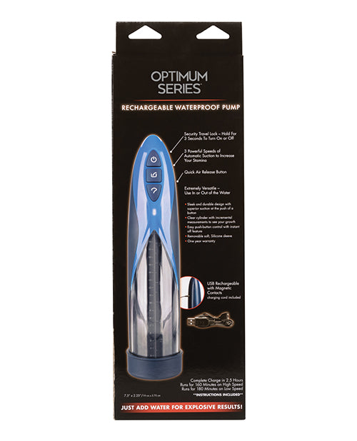 Optimum Series Automatic Rechargeable Waterproof Enhancement Pump - Blue