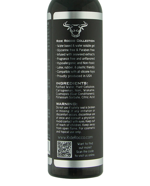 Ride Rocco Water Based Lube- Perfect For Silicone Toys - 8 oz