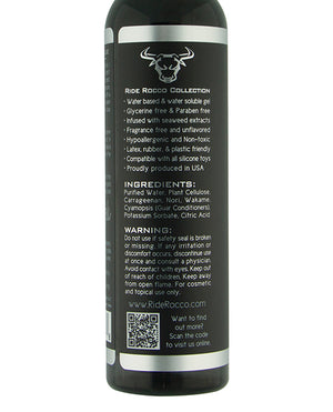Ride Rocco Water Based Lube- Perfect For Silicone Toys - 8 oz