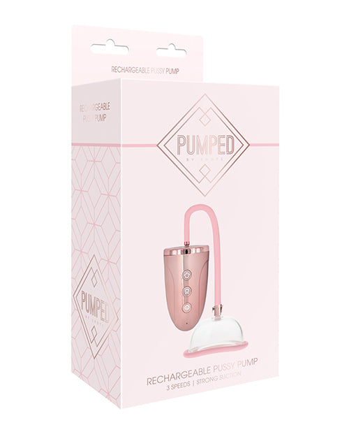 Shots Pumped Automatic Rechargeable Suction Pussy Pump Set - Rose Gold