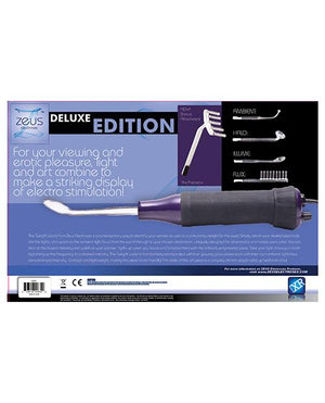Zeus Electrosex Deluxe Edition Twilight Violet Wand W/5 Attachments