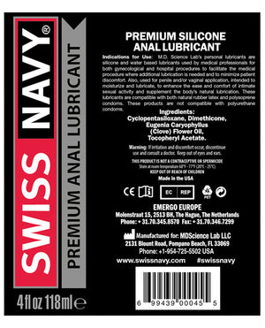 Swiss Navy Silicone Anal Lube 4 Oz Pump Bottle