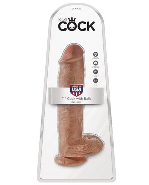 King Cock 11 Inch Dildo W/Balls
