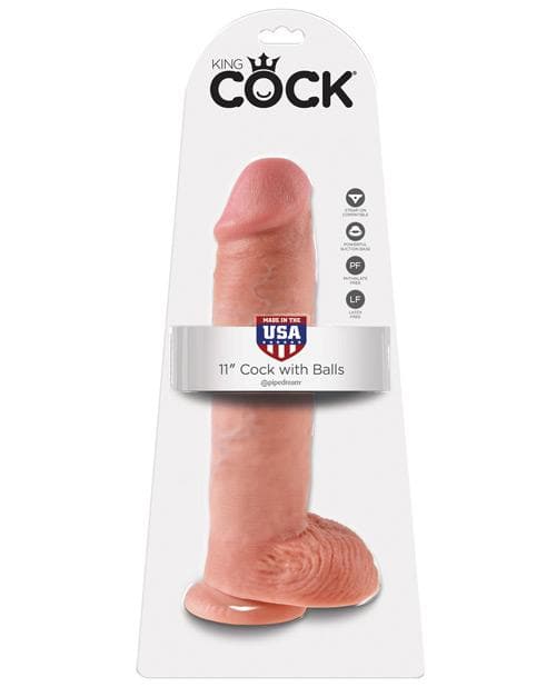 King Cock 11 Inch Dildo W/Balls