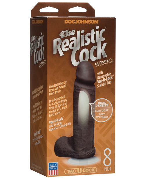 Realistic Dual Density Ultraskyn 7 Inch Cock W/balls