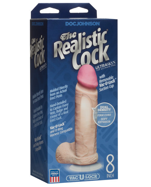 Realistic Dual Density Ultraskyn 7 Inch Cock W/balls
