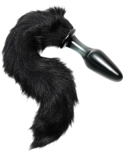 Tailz Midnight Fox Tail Glass Anal Plug