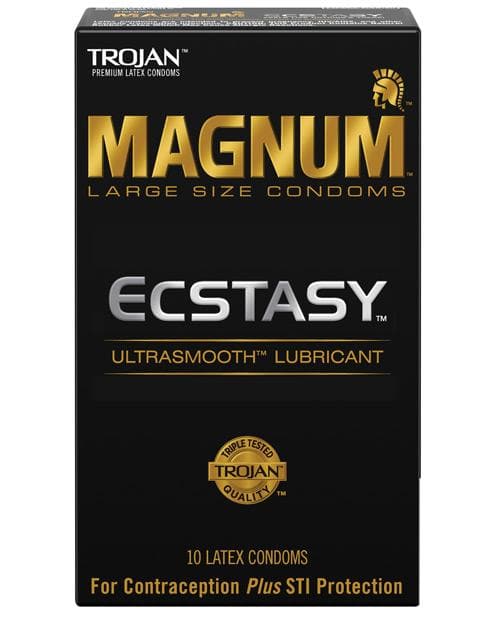 Trojan Magnum Ecstasy Condoms - Large - 3 & 12 Packs