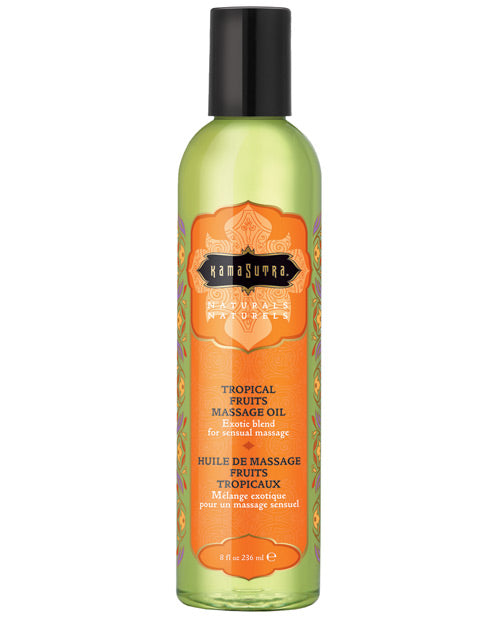 Kama Sutra Naturals Massage Oil 8 oz – Natural Body Oil in Multiple Scents