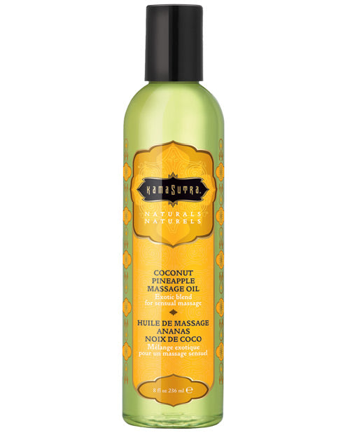 Kama Sutra Naturals Massage Oil 8 oz – Natural Body Oil in Multiple Scents