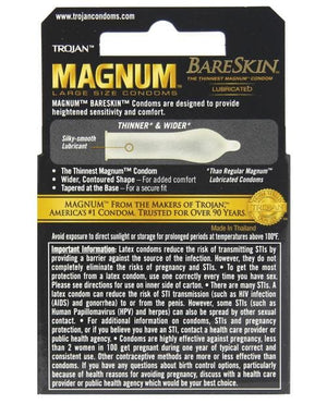 Trojan Magnum Bareskin Condoms - Large - 3 & 10 Packs