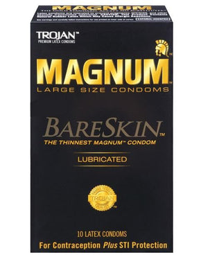 Trojan Magnum Bareskin Condoms - Large - 3 & 10 Packs