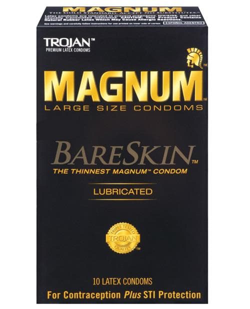 Trojan Magnum Bareskin Condoms - Large - 3 & 12 Packs