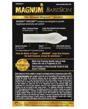Trojan Magnum Bareskin Condoms - Large - 3 & 10 Packs