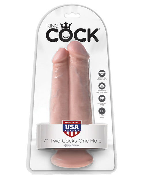 Premium Fantasy King Cock 7 Inch Two Cocks One Hole