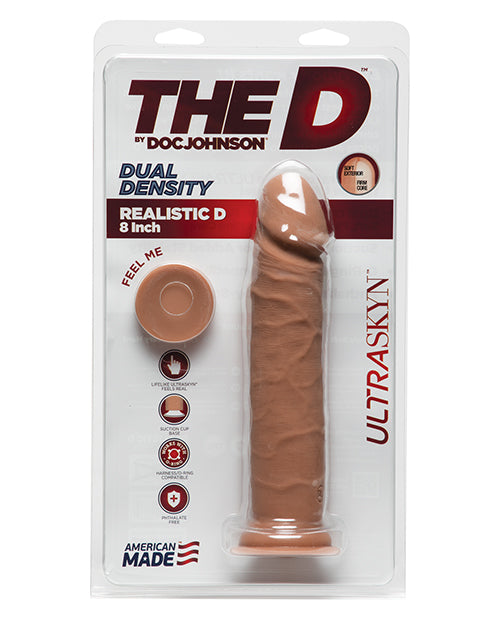 The D 8 Inch Realistic Dildo Light & Tan