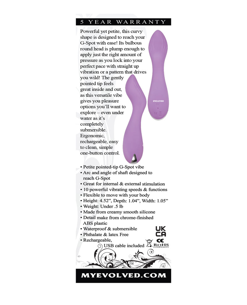 Evolved Lilac G Petite G Spot Vibe In Purple