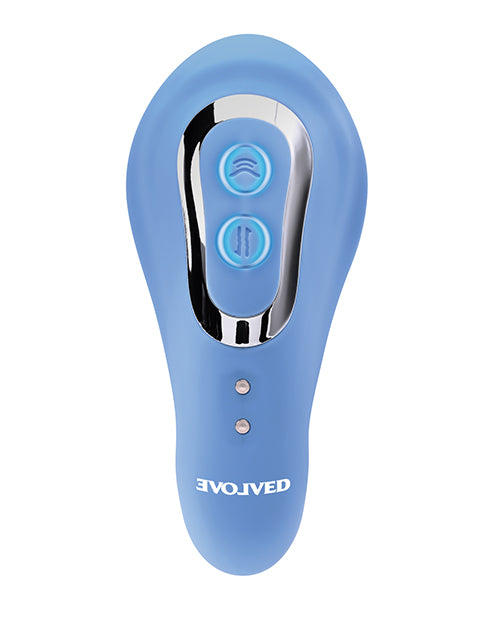 Evolved Tap & Thrusting Dual Vibe Blue – Dual Motor Thrusting & Tapping Vibrator