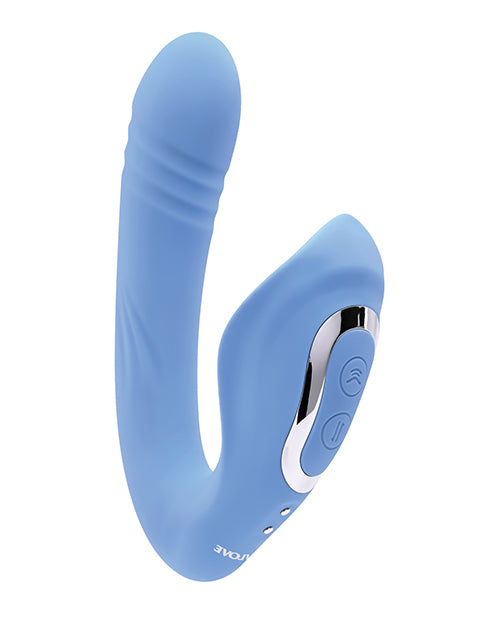 Evolved Tap & Thrusting Dual Vibe Blue – Dual Motor Thrusting & Tapping Vibrator