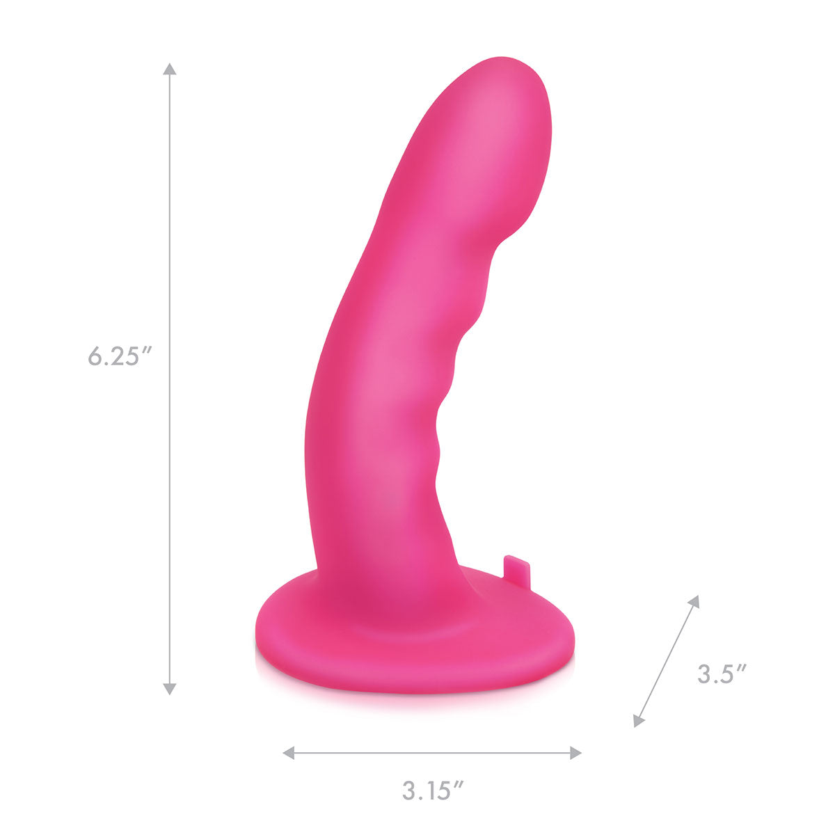 Pegasus 6 Inch Rechargeable Ripple Peg W/adjustable Harness & Remote - Pink