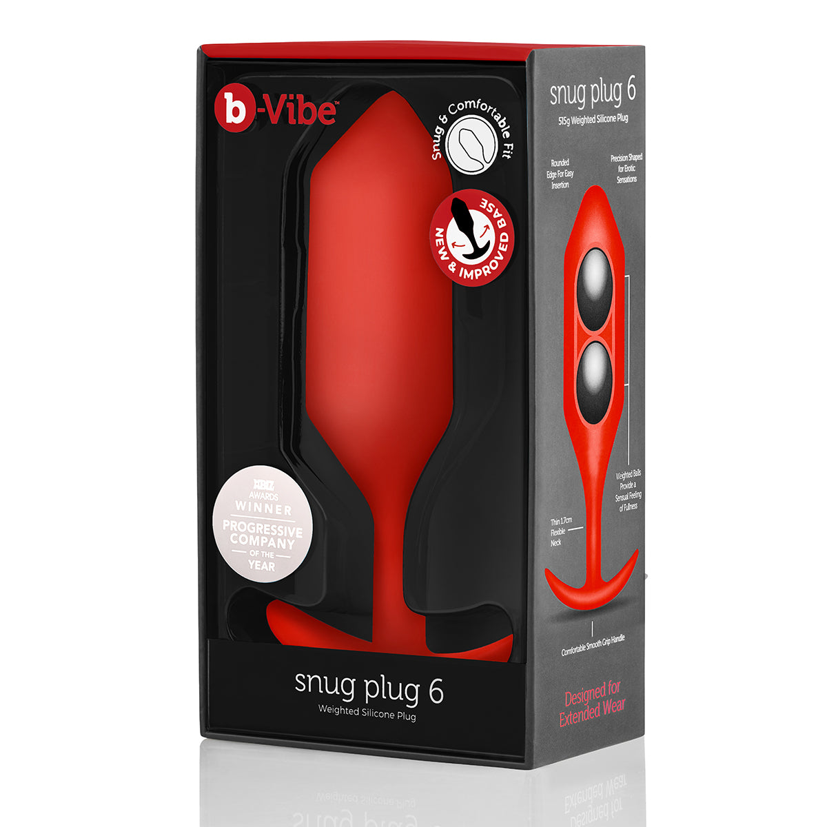 B-Vibe Snug Plug 6 (XXXL) - Red